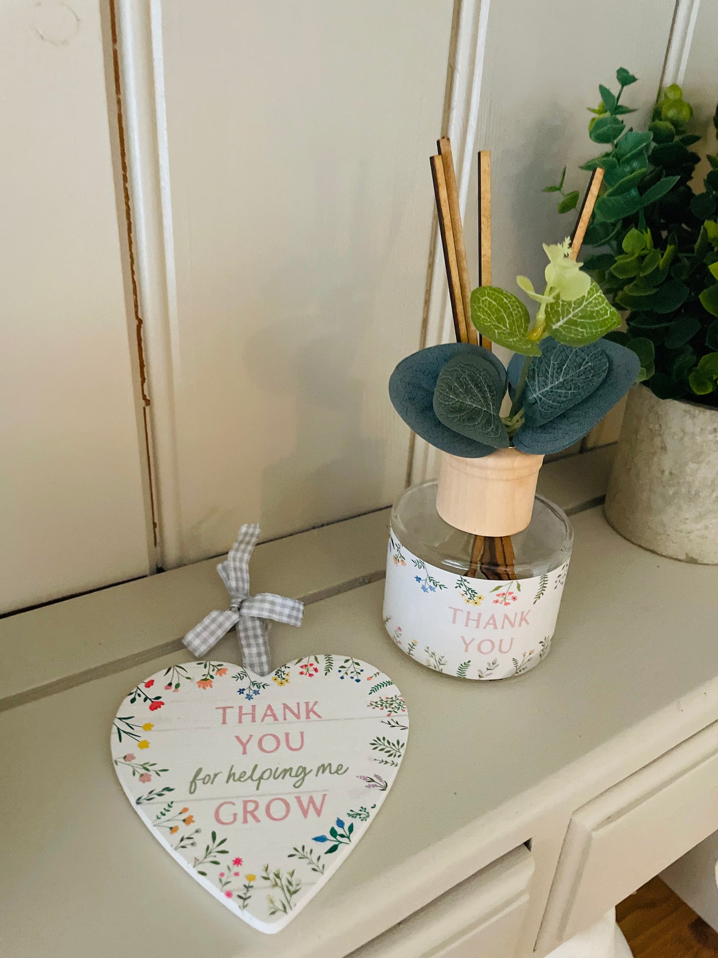 Floral Heart Hanging Plaque