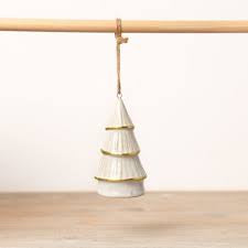 White and Gold Christmas Tree Hanger