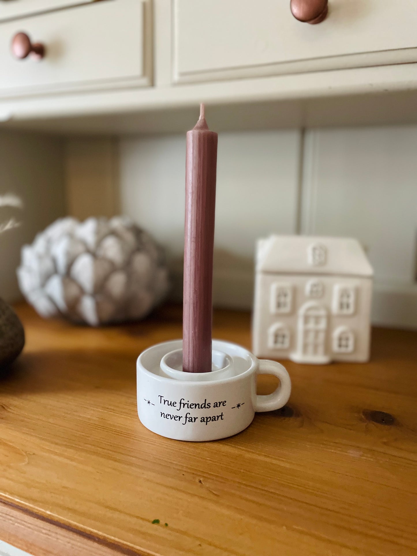 True Friends Ceramic Dual Purpose Tealight & Dinner Candle Holder