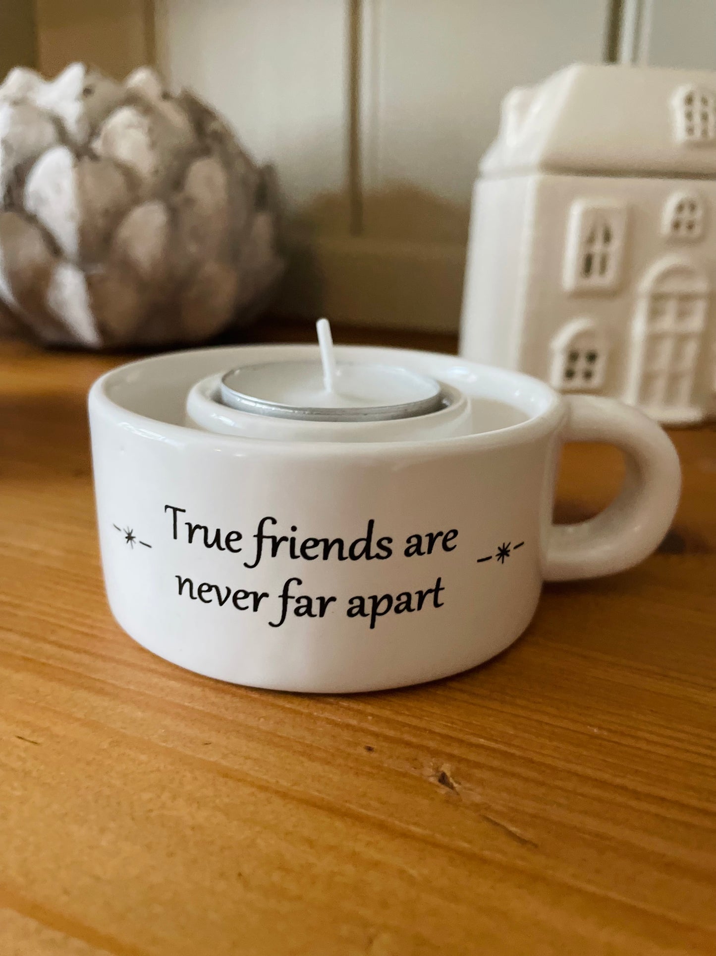True Friends Ceramic Dual Purpose Tealight & Dinner Candle Holder
