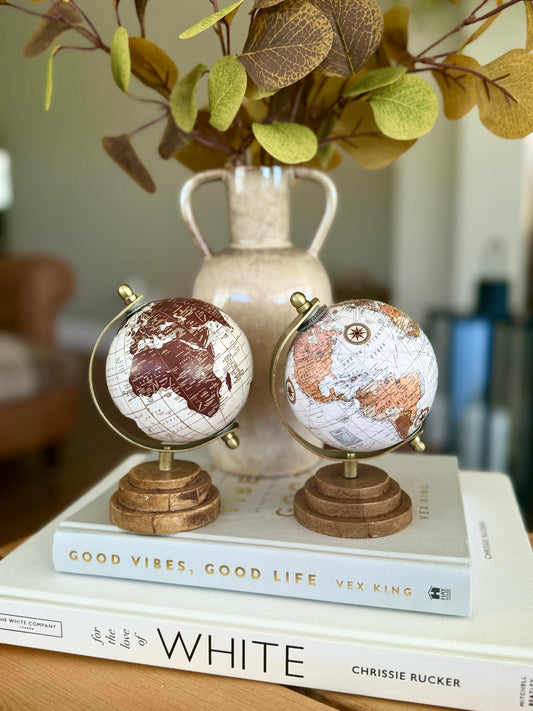 Mango Wood Mini Globe