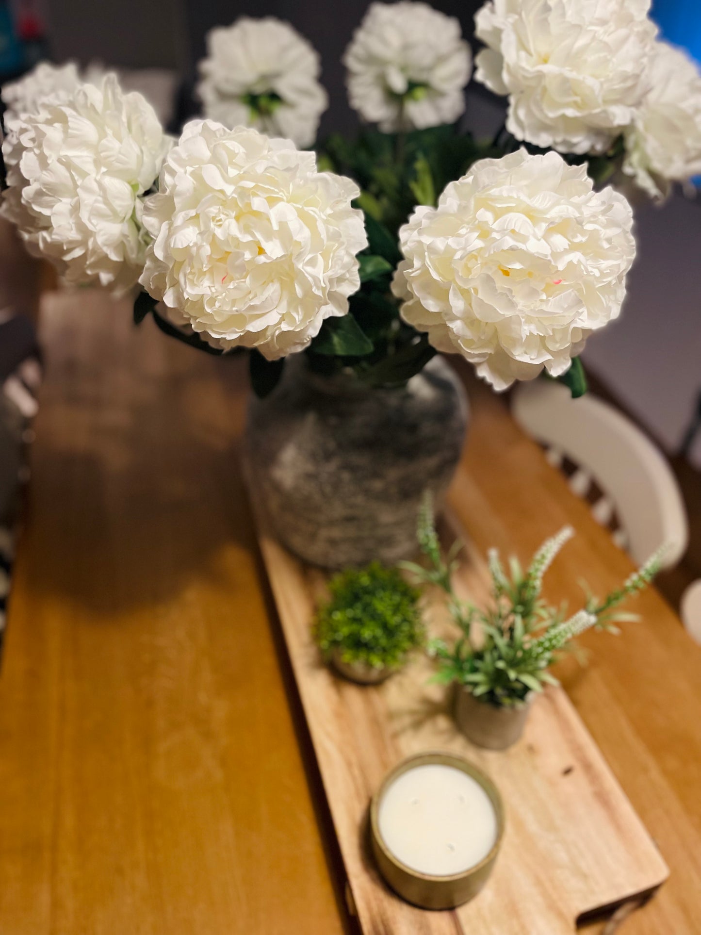 Large White Peony Stem