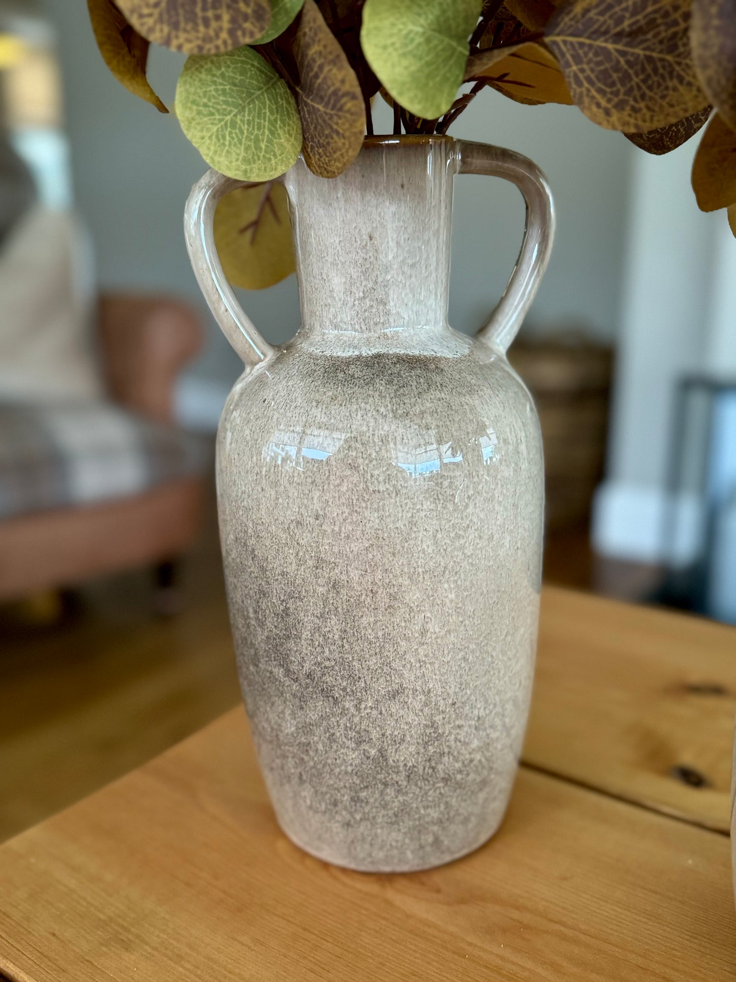 Latte Reactive Glaze Vase