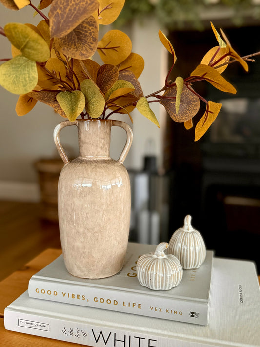 Eared Reactive Glaze Vase