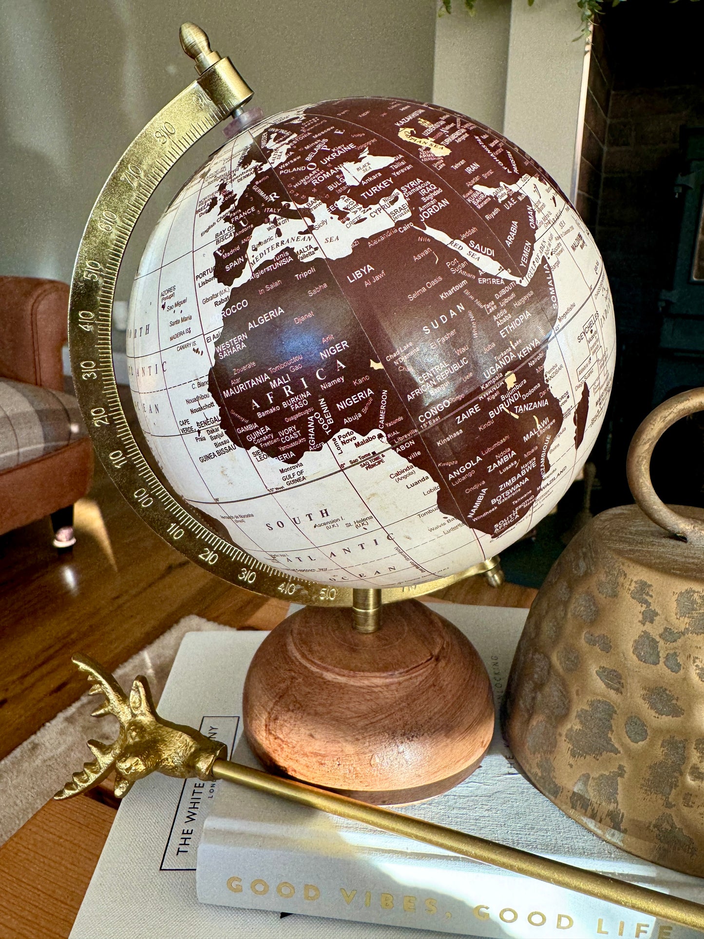 Mango Wood Globe