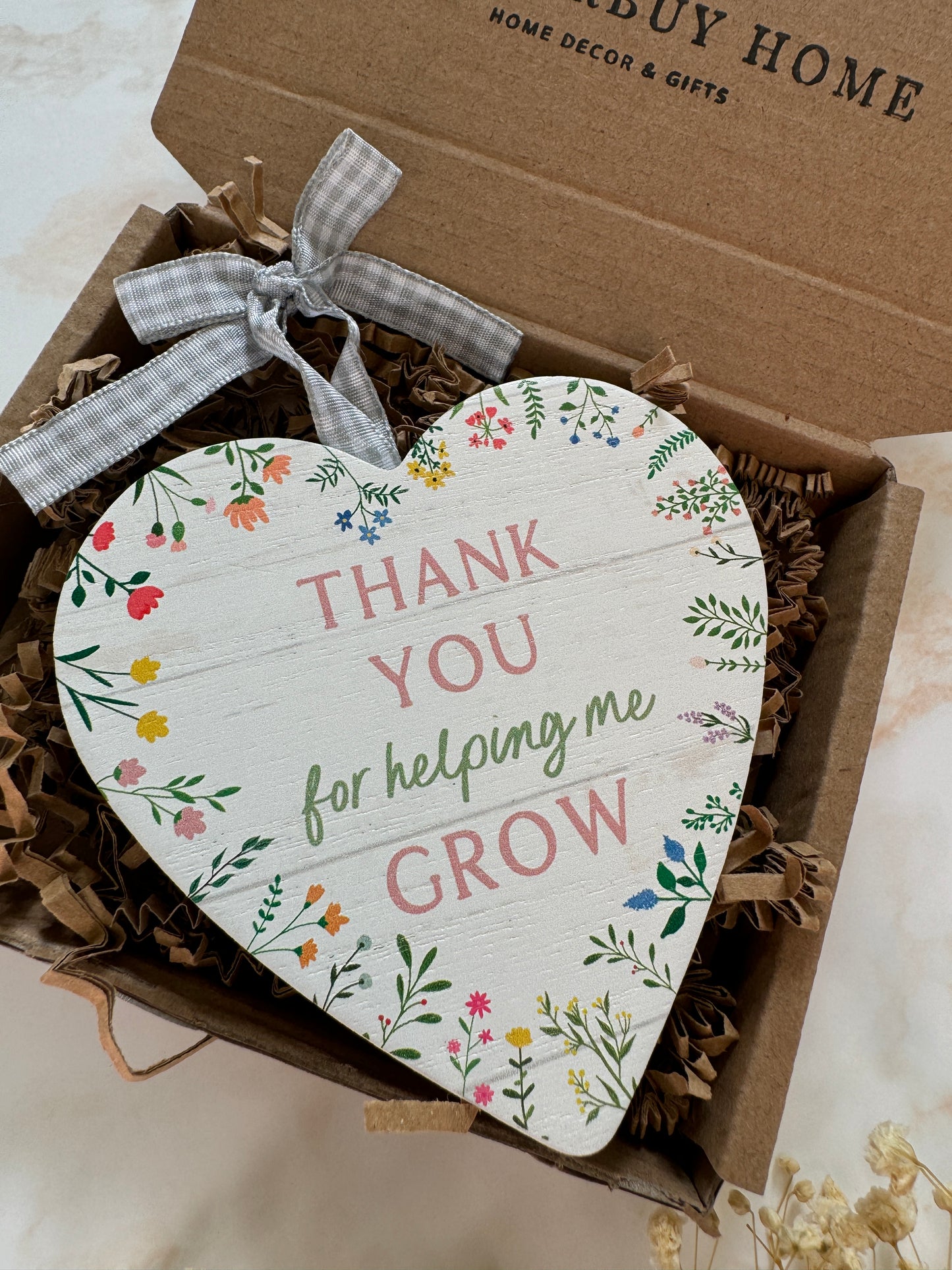 Floral Heart Hanging Plaque