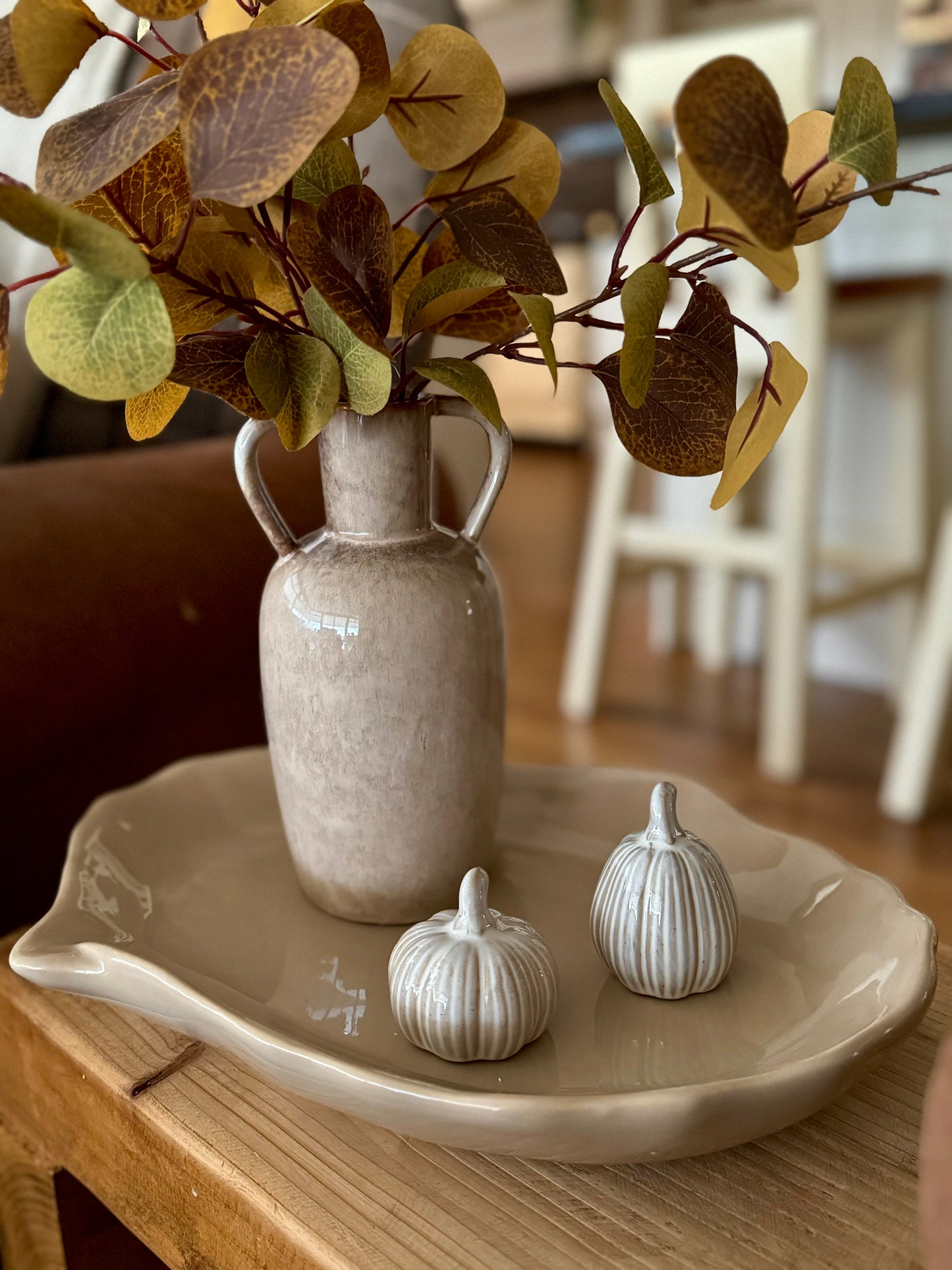 Latte Reactive Glaze Vase