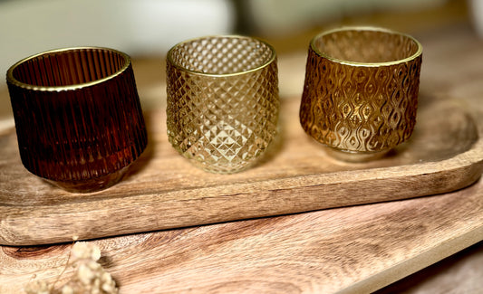 Gold Candle Holder Set