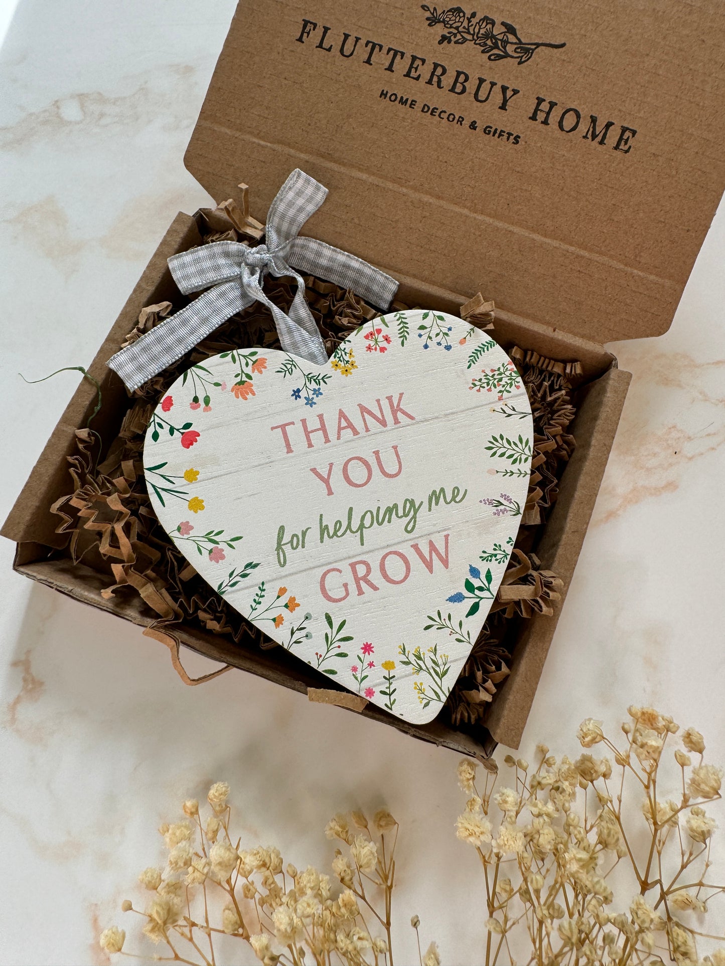 Floral Heart Hanging Plaque
