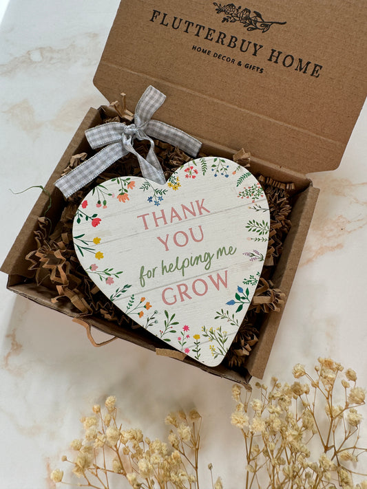 Floral Heart Hanging Plaque