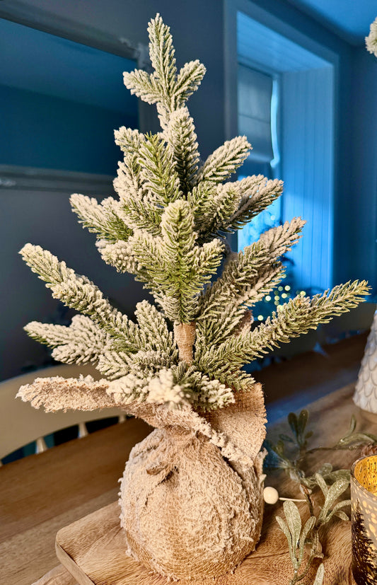 Mini Indoor Snowy Christmas Tree 40cm