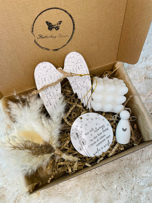 Angel Wings With Sympathy Gift Box