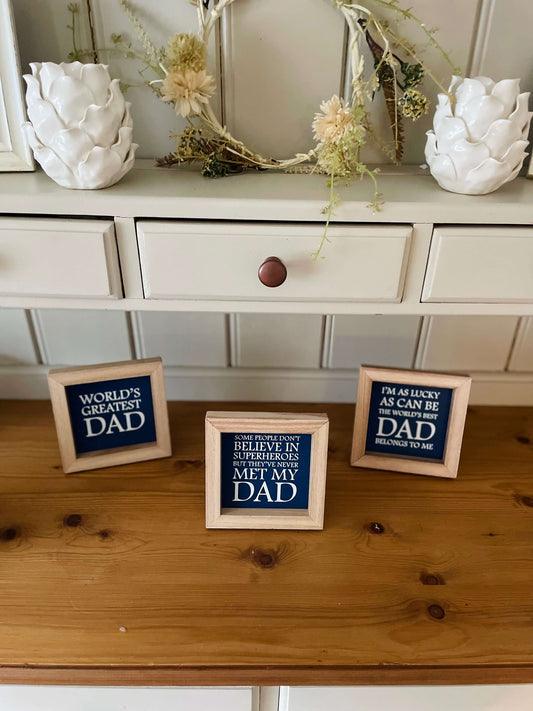 Square Framed Dad Plaques