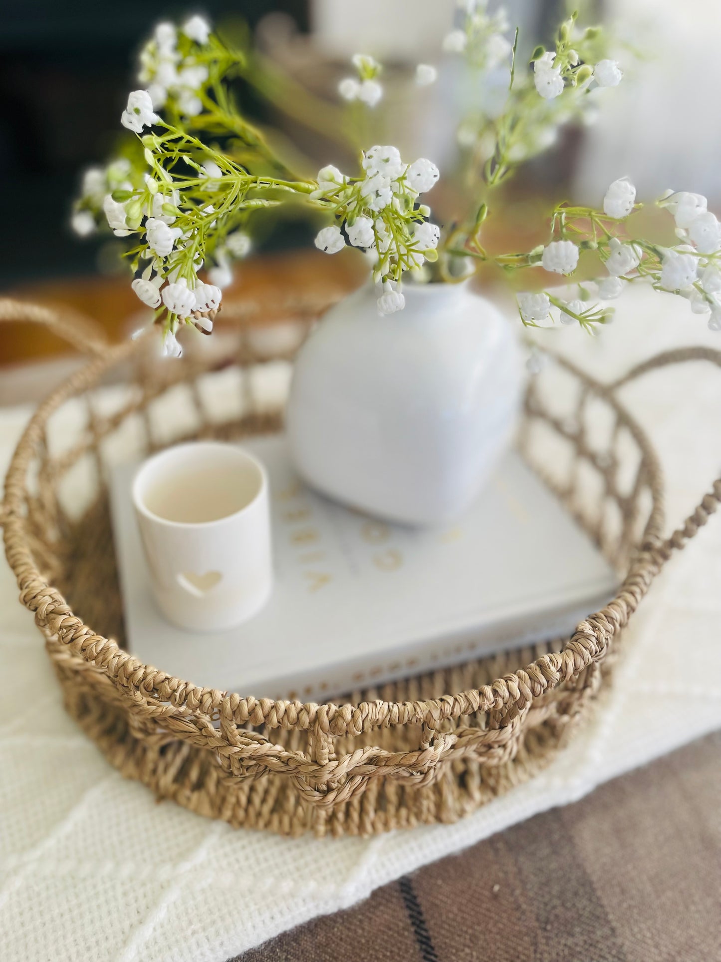Tasha White Vase
