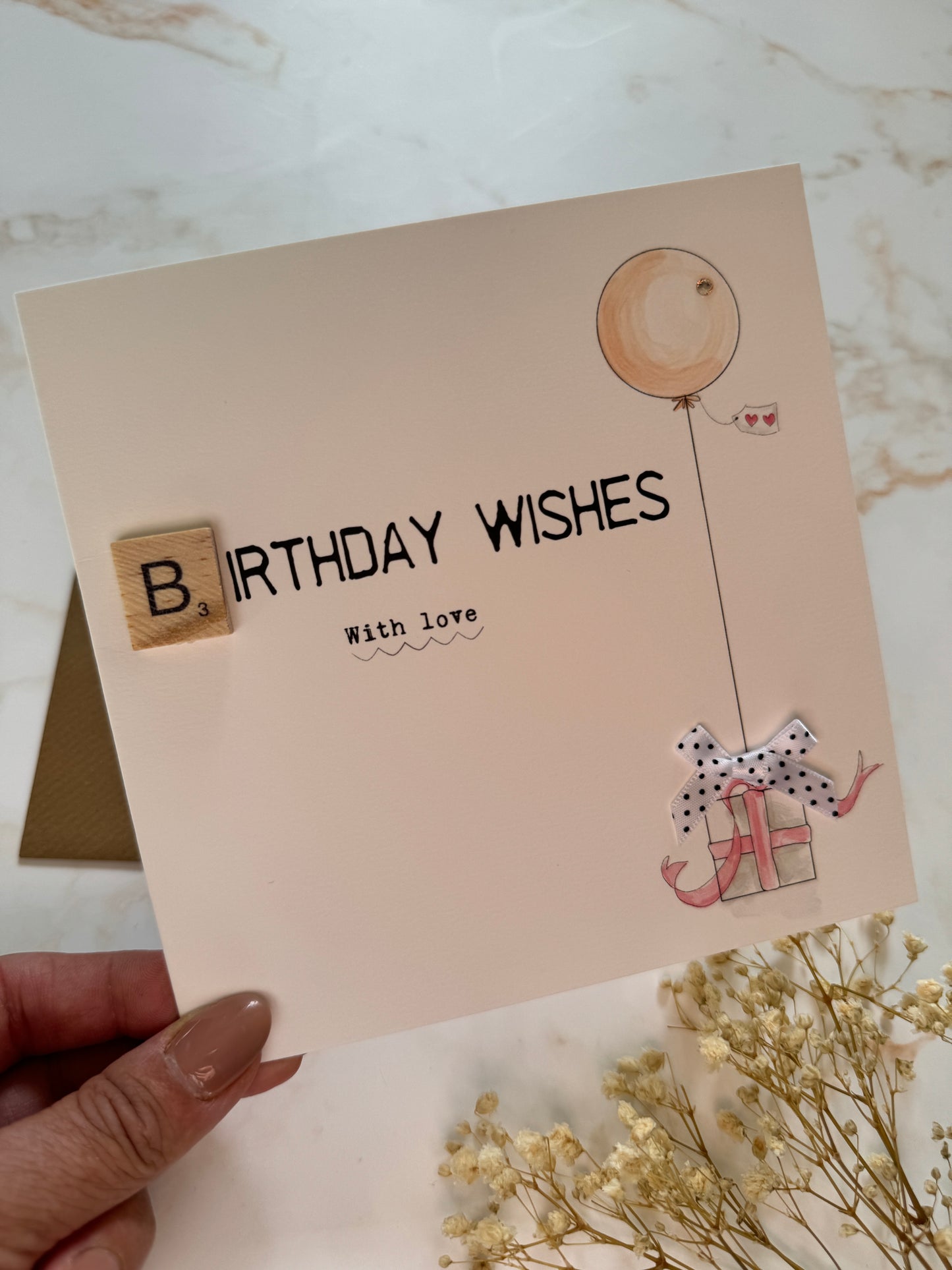 Birthday Wishes Scrabble Card
