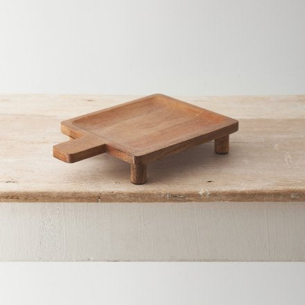 Wooden Tray With Feet - 30cm