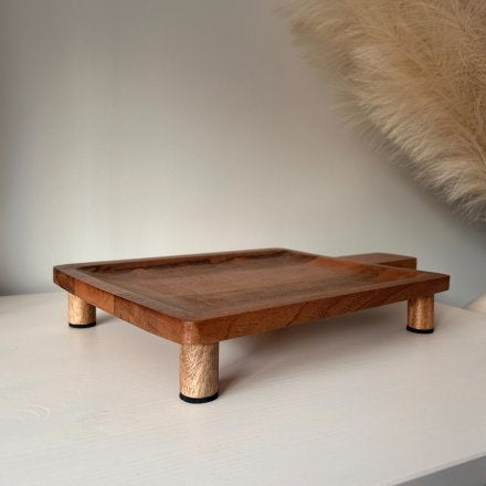 Wooden Tray With Feet - 40cm