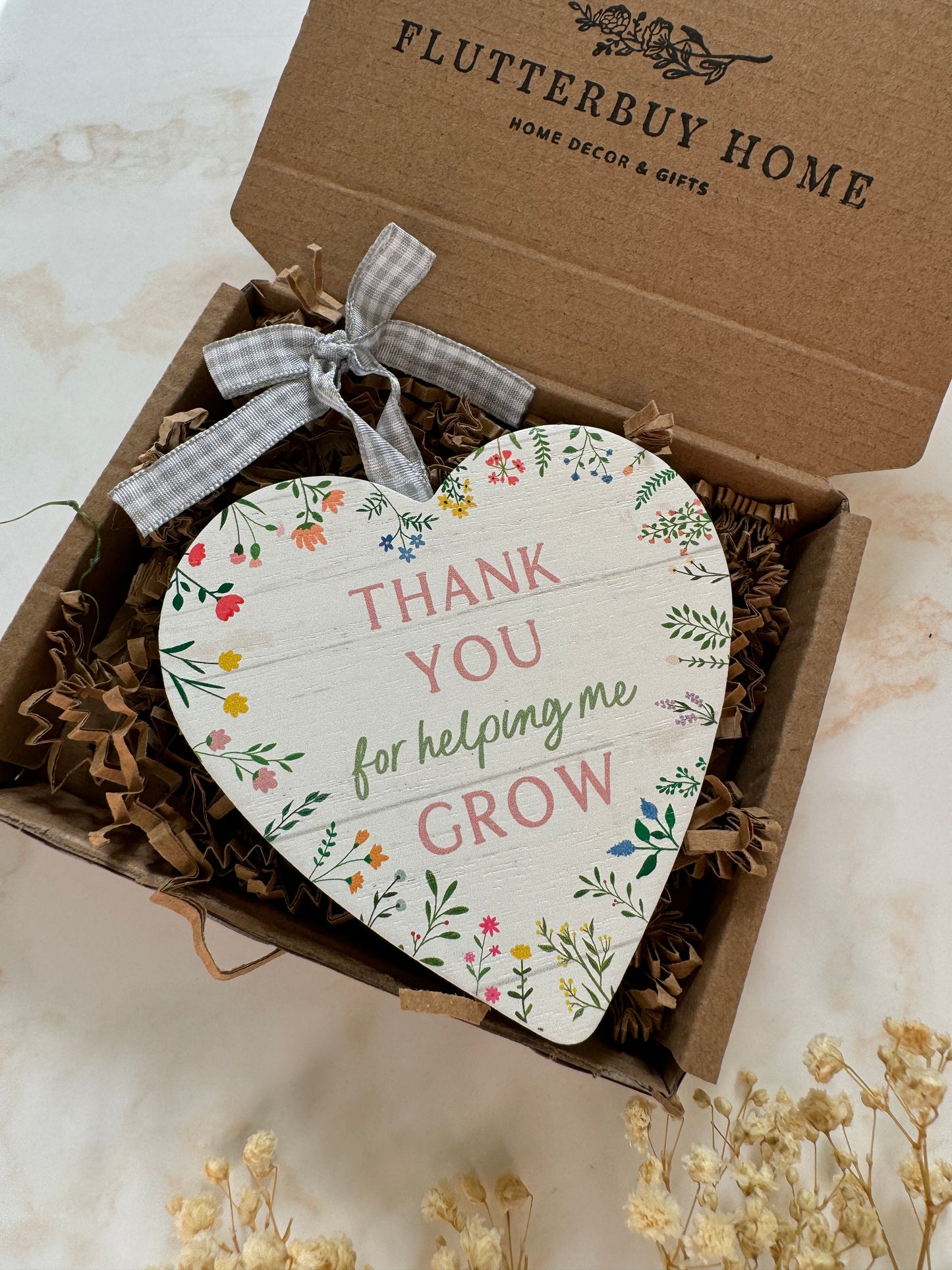 Floral Heart Hanging Plaque