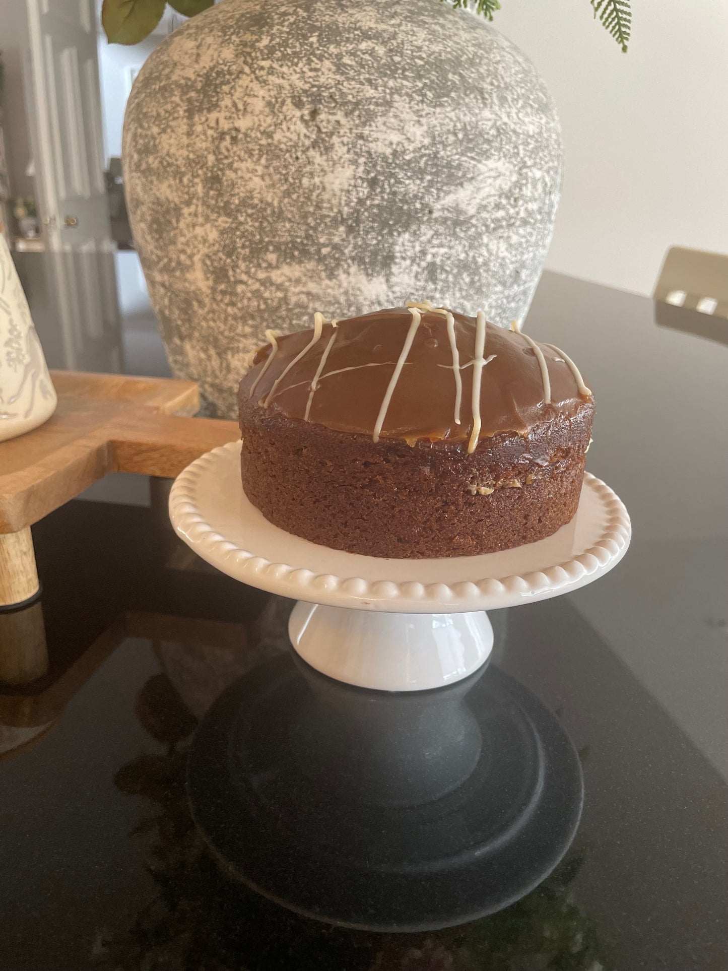 Cake Plate With Beaded Edge