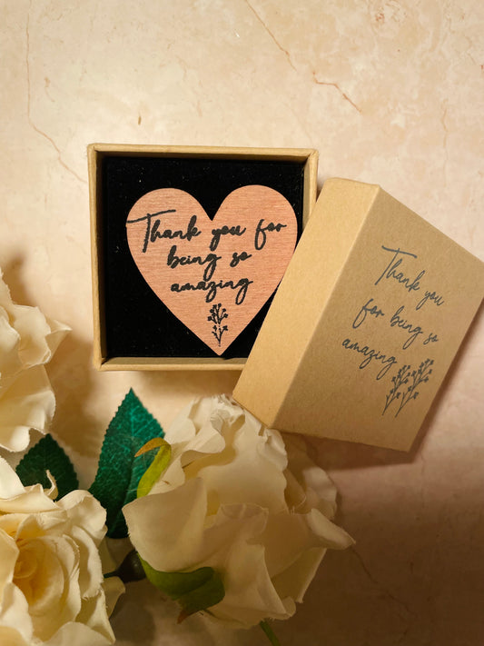 Thank you for being amazing wooden token