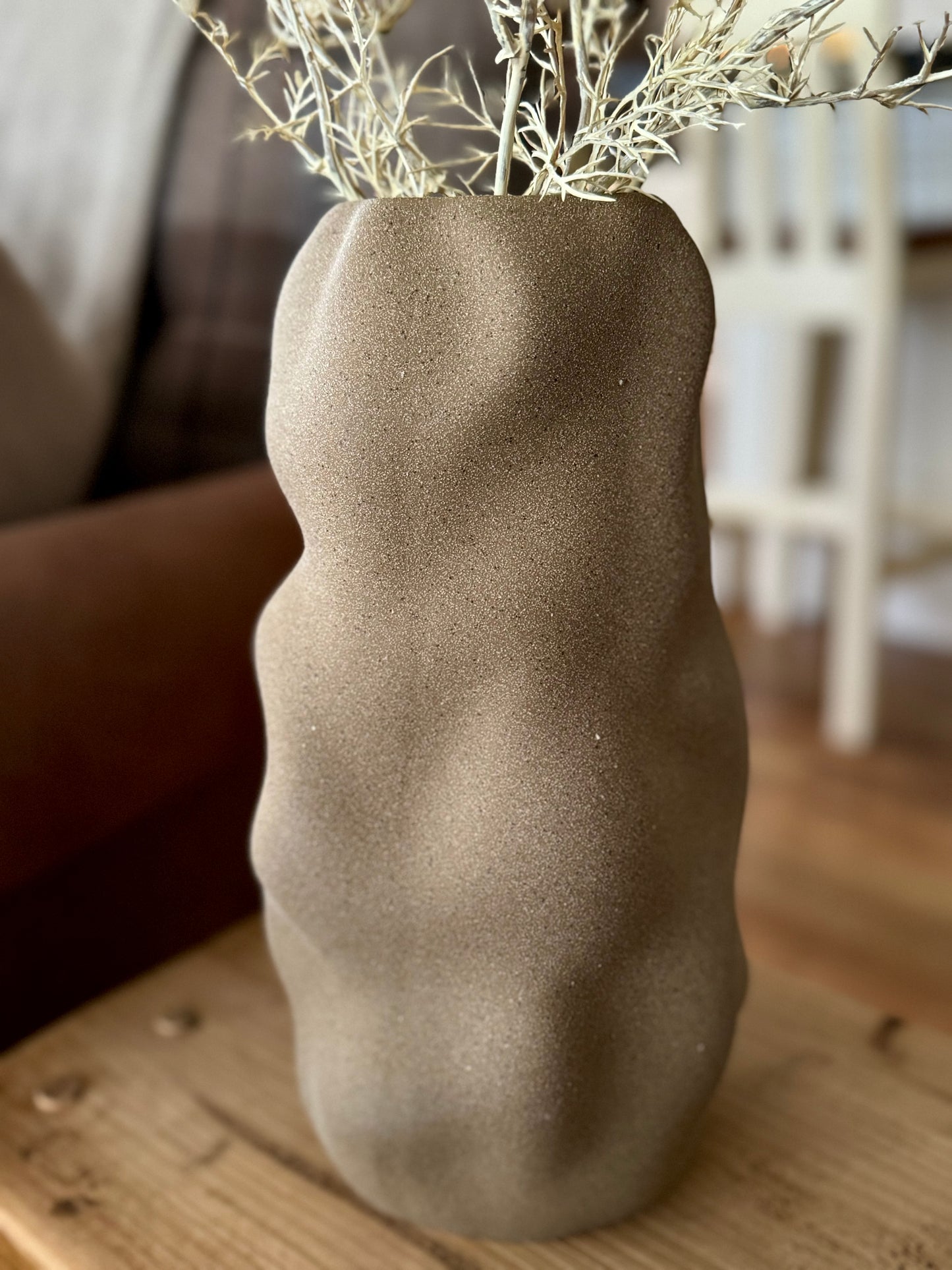 Tall Natural Sandstone Vase