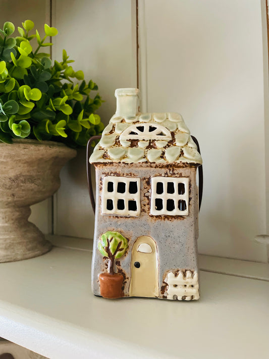 Rustic Country House Lantern - Pale Blue