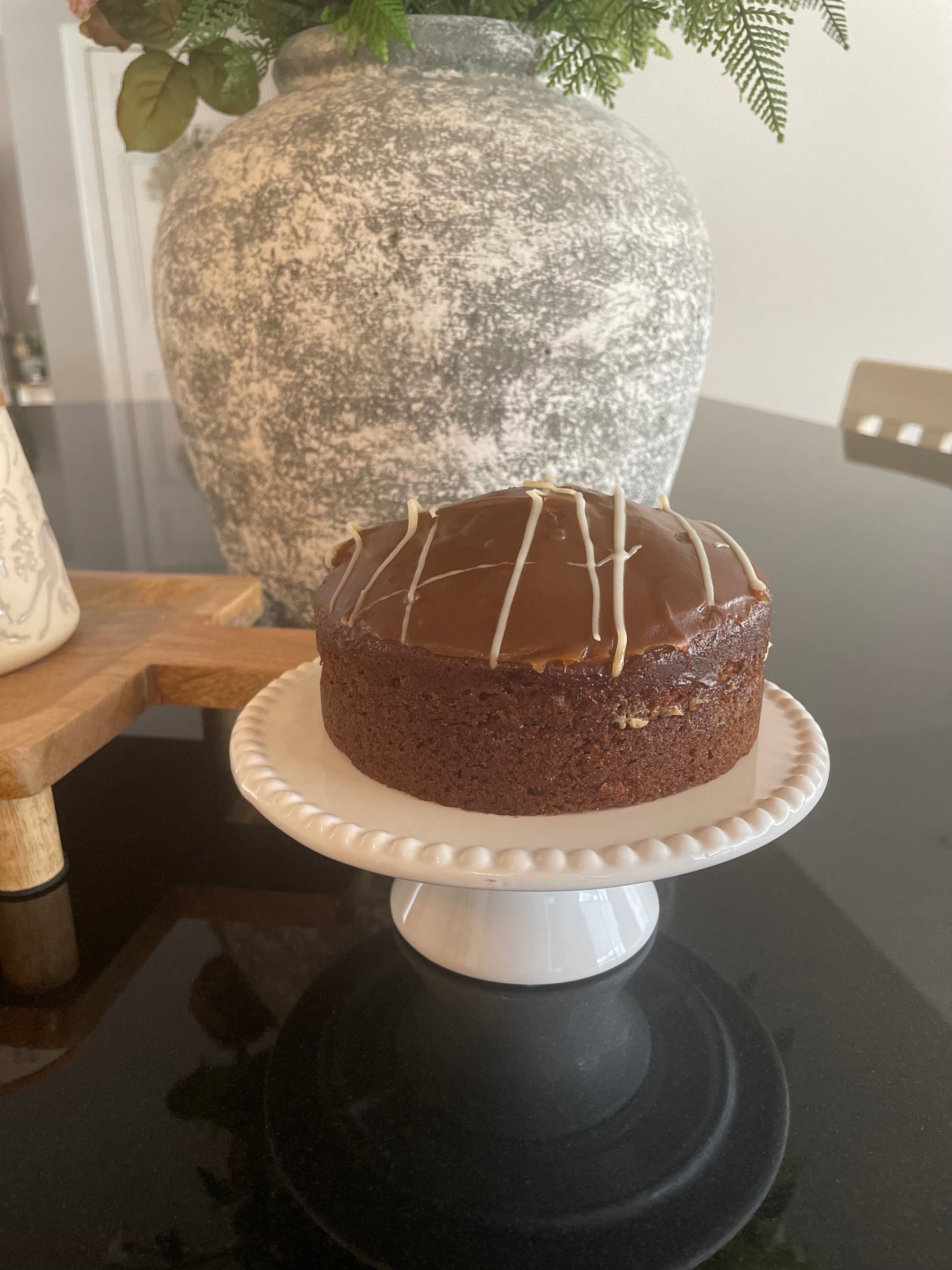 Cake Plate With Beaded Edge