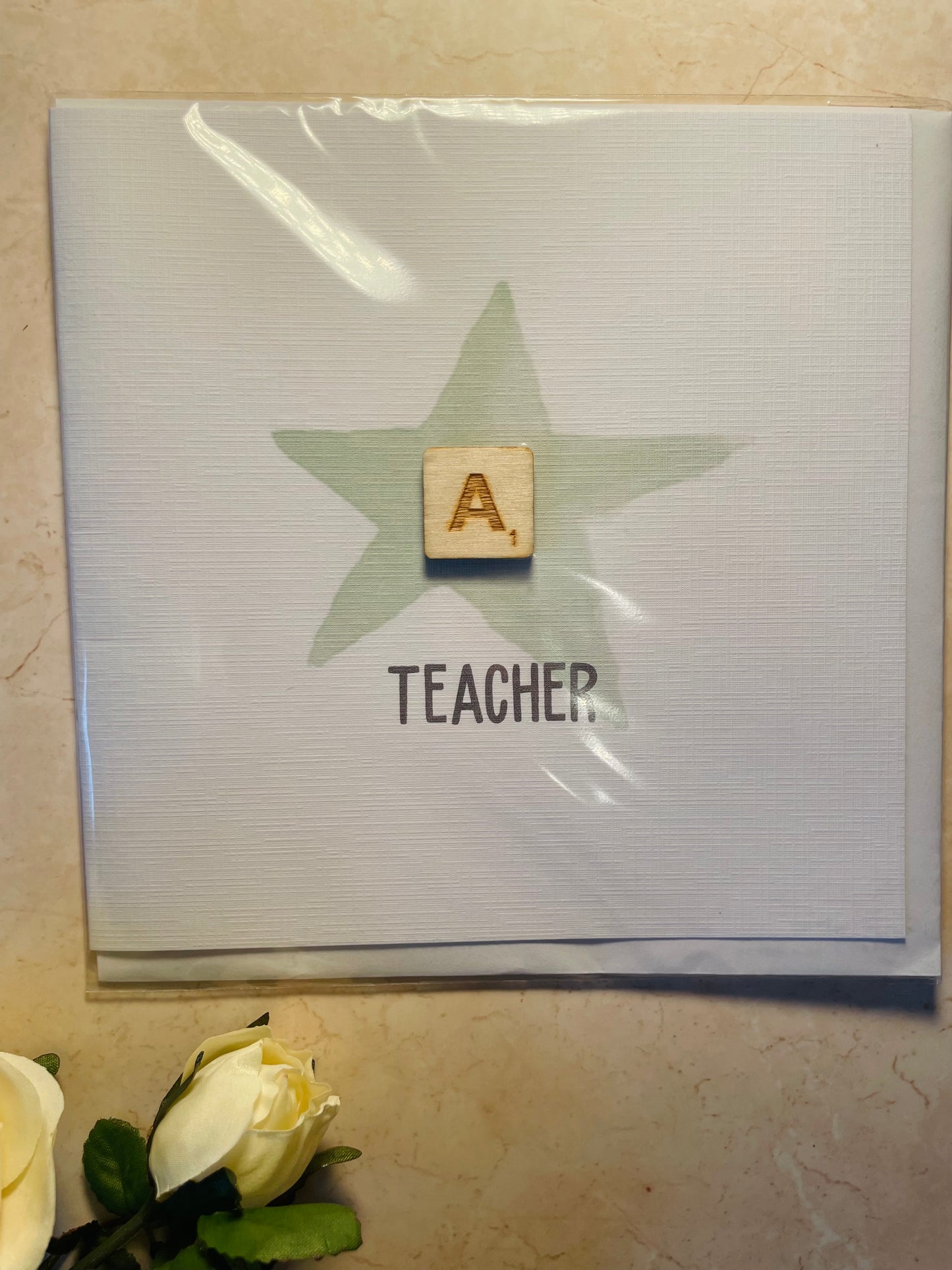 Scrabble Piece Card - Teacher
