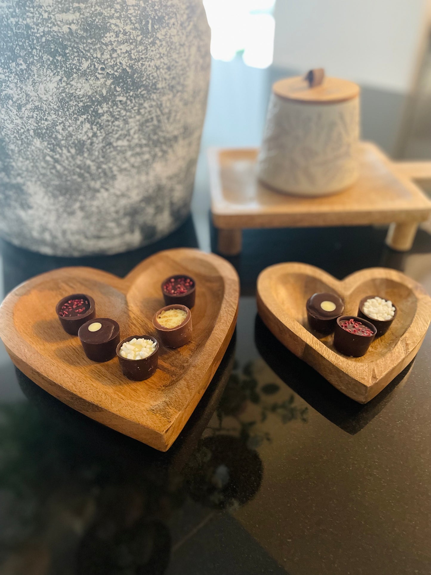 Natural Wooden Heart Dish - 2 sizes