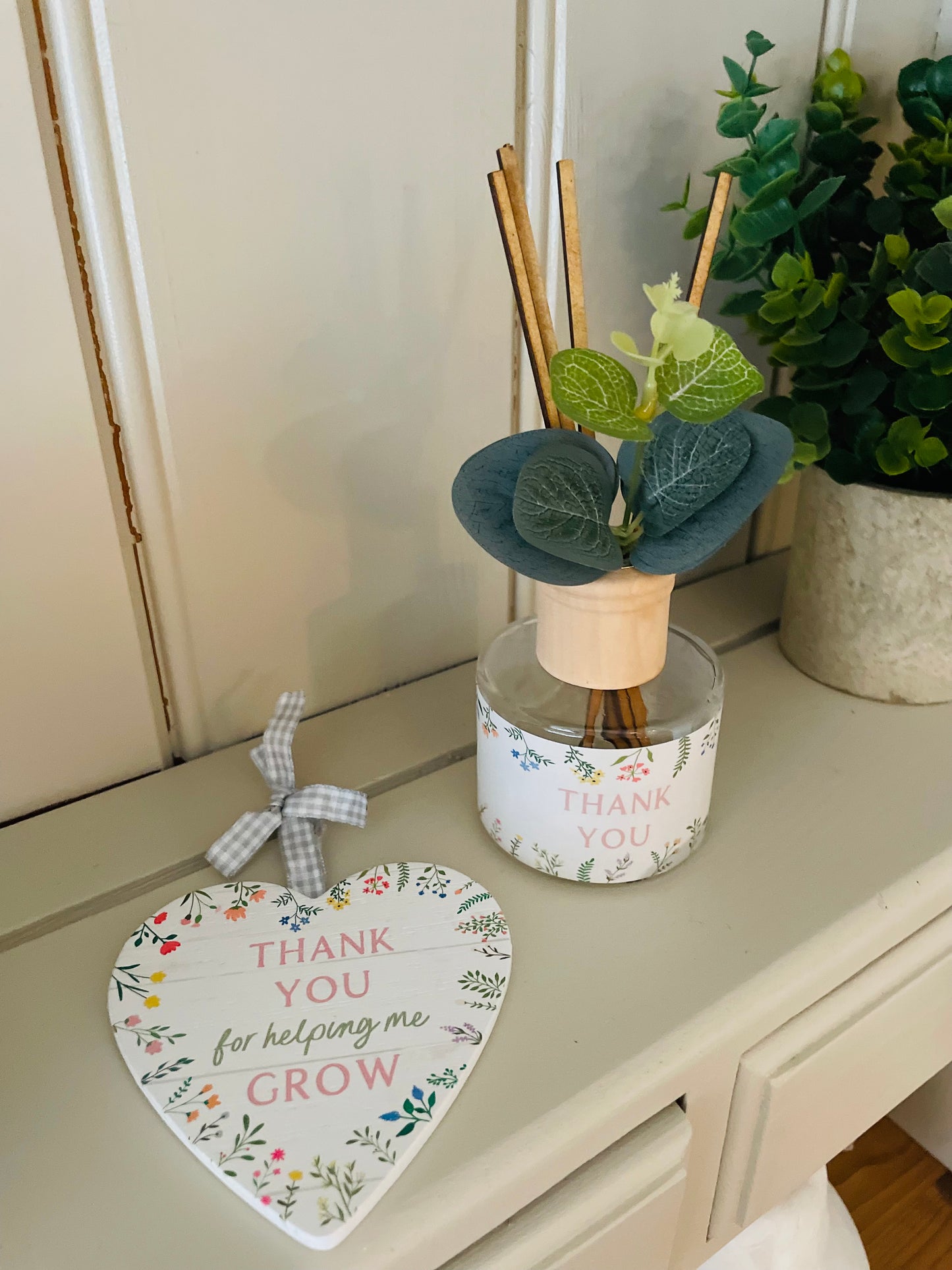Floral Heart Hanging Plaque