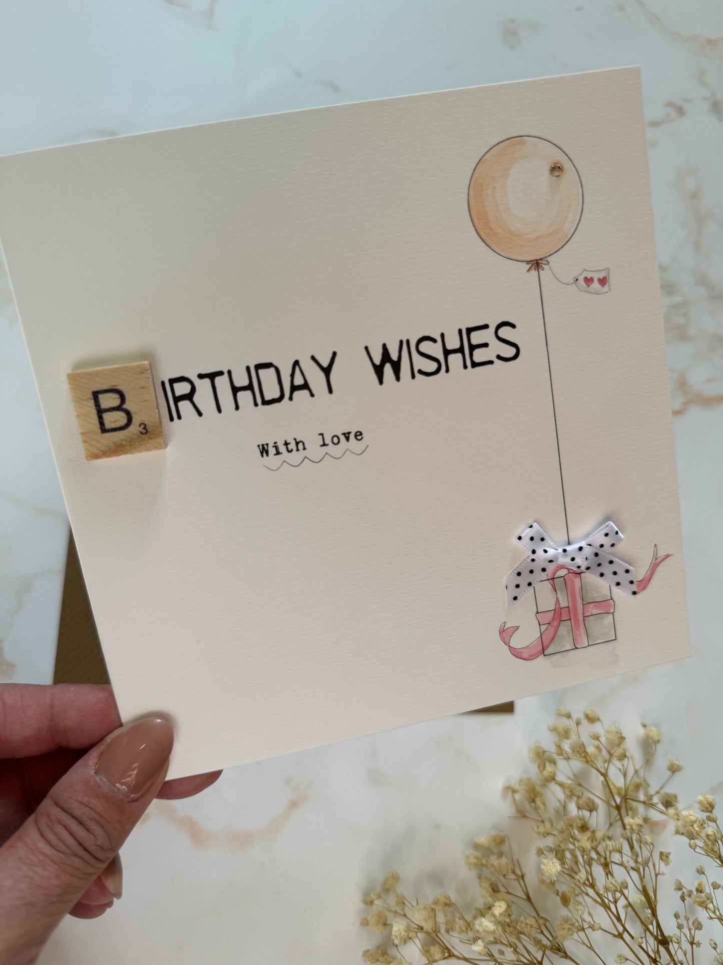 Birthday Wishes Scrabble Card