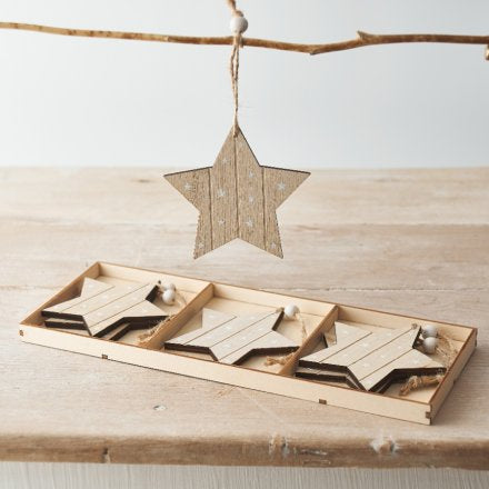 Box of 6 Natural Wood Hangers
