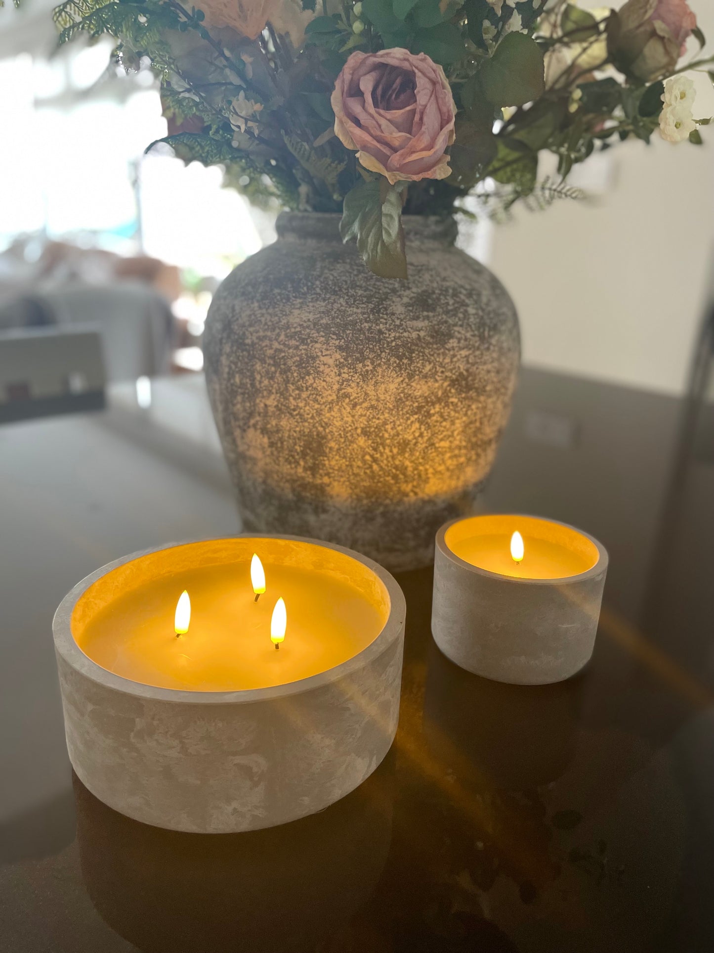 LED Cement Candles