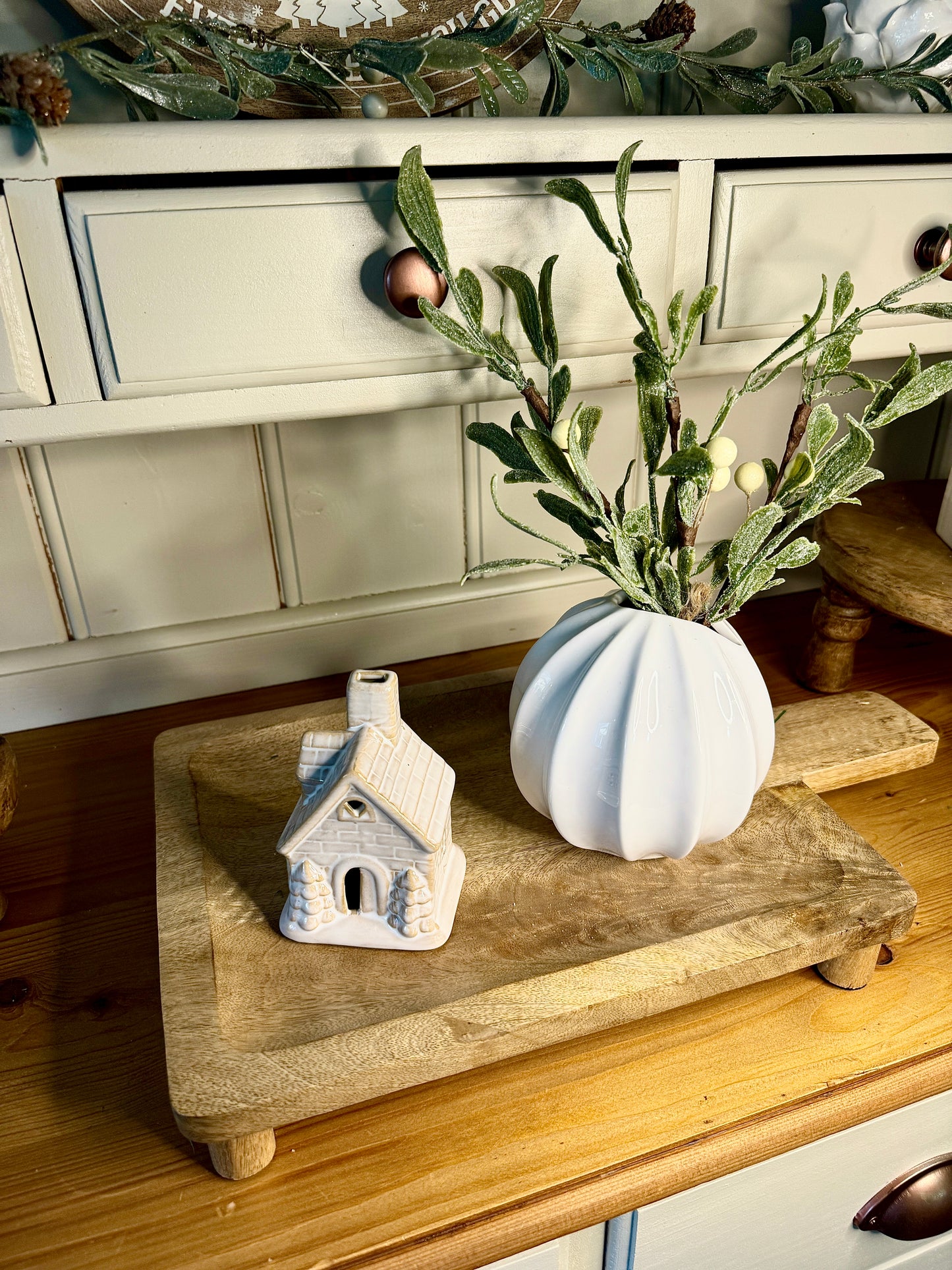 Wooden Tray With Feet - 30cm
