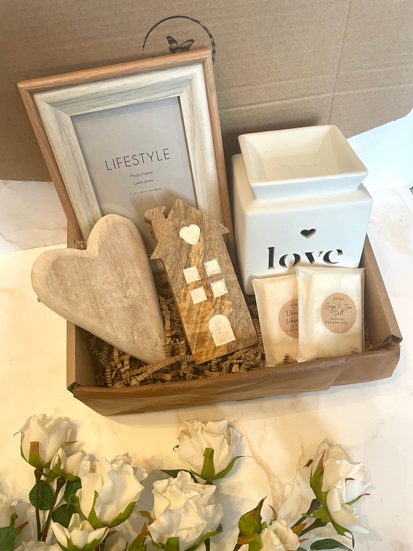 Wooden Love Heart Home Styling Box