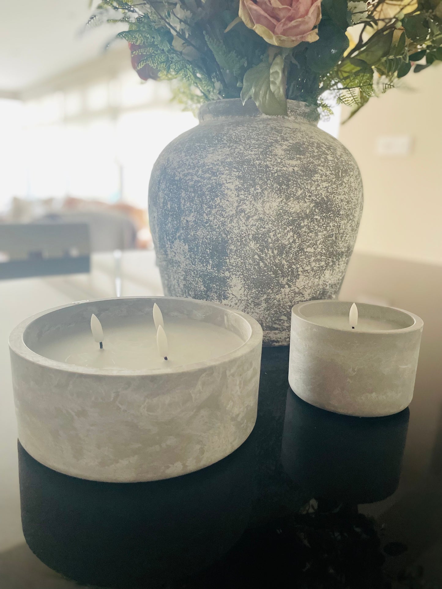 LED Cement Candles