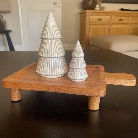 Wooden Tray With Feet - 30cm