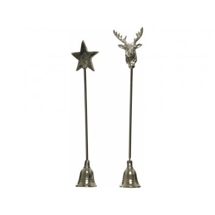 Silver Aluminium Candle Snuffer (Stag or Star)