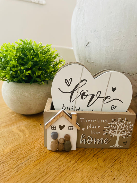 Set of 4 Wooden Home Coasters