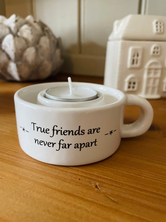 True Friends Ceramic Dual Purpose Tealight & Dinner Candle Holder