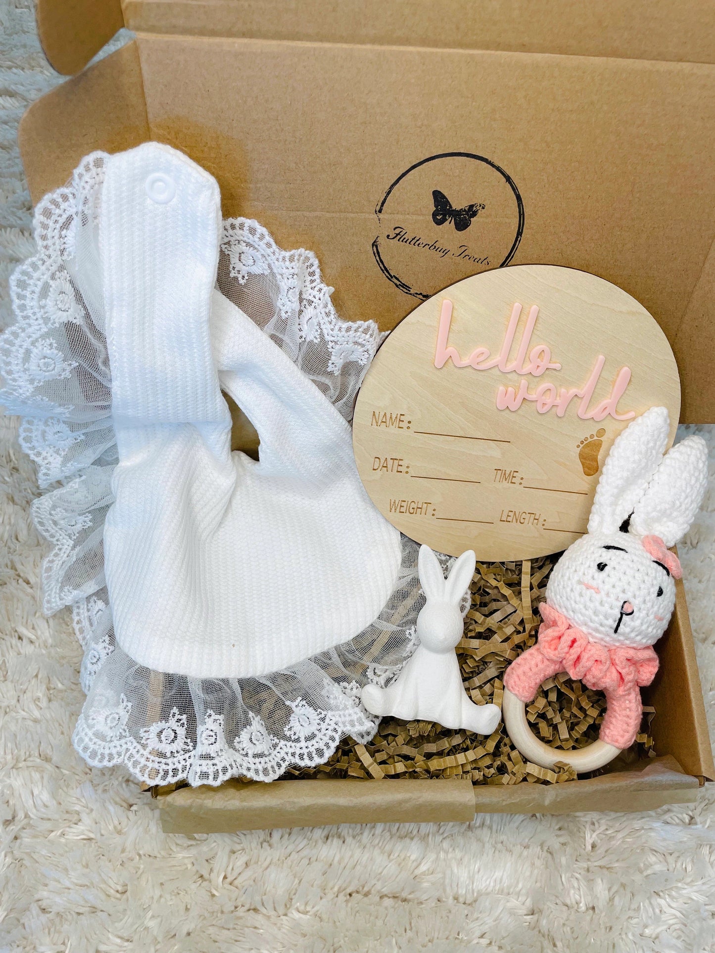 Baby Girl Hello World Gift Box