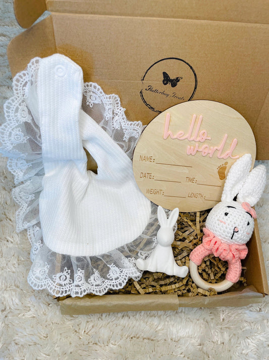 Baby Girl Hello World Gift Box