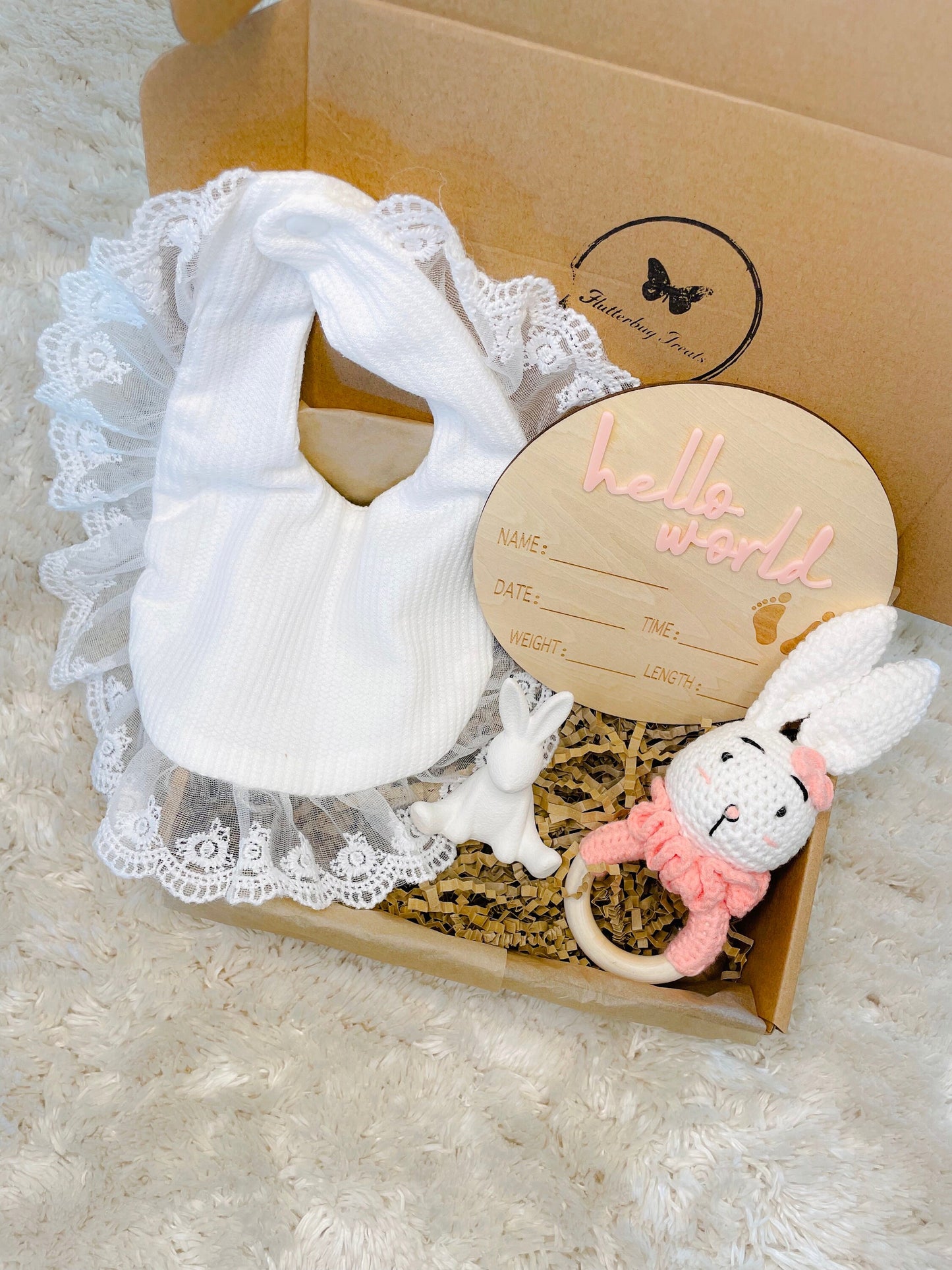 Baby Girl Hello World Gift Box