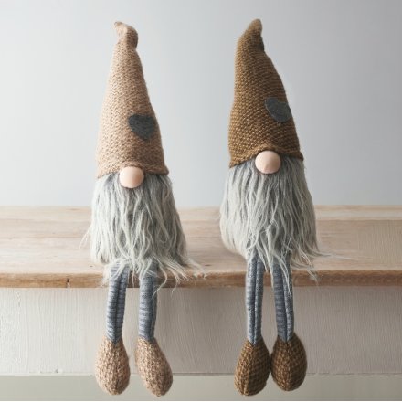Natural Fabric Gonks With Hearts