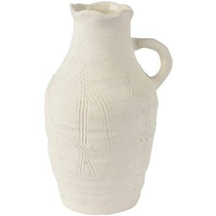 Rustic Natural Stoneware Jug Vase